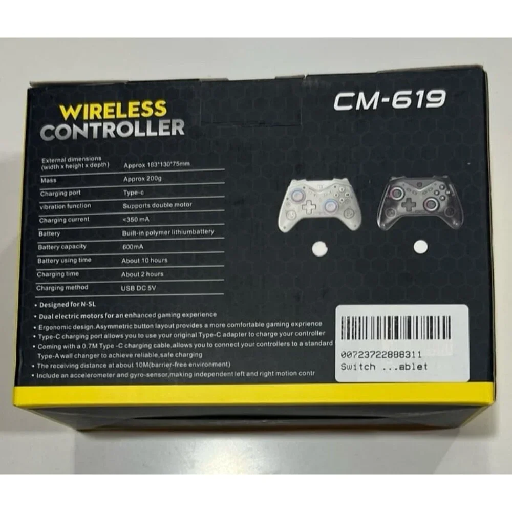 CM-619 Wireless Controller, a versatile gamepad compatible with multiple platfor